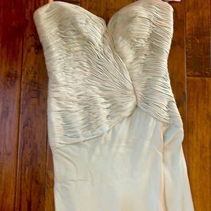 Jovani gown light green w light blue underlay .